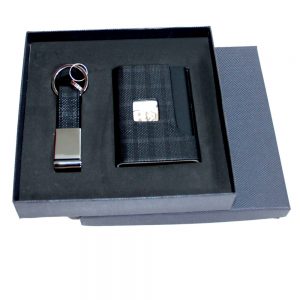 CGS 004 gift set card holder, key chain materialpu leather